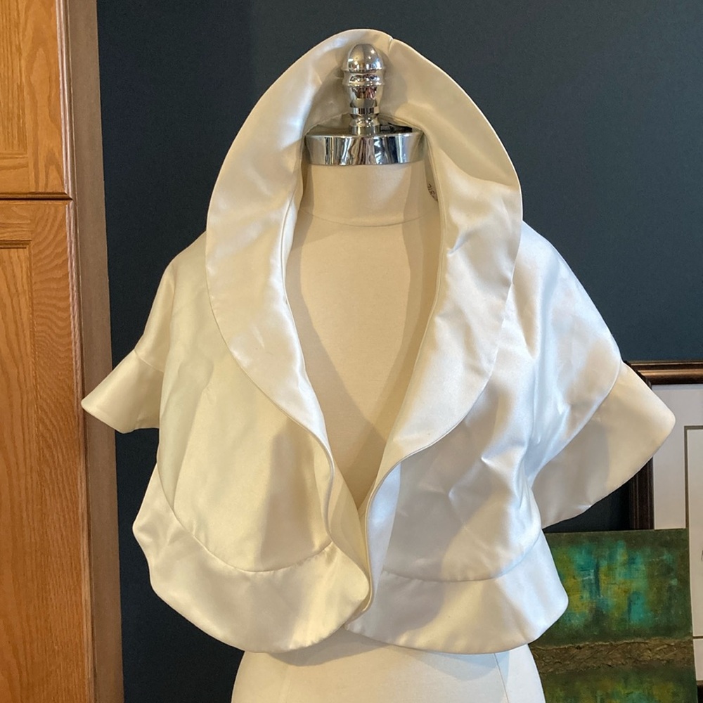 Elegant Cream Faux Satin Wrap